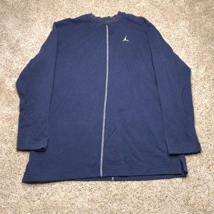 Nike Air Jordan Sweater Adult Large Blue Crew Neck Long Sleeves Jumpman Mens